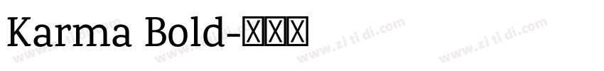 Karma Bold字体转换